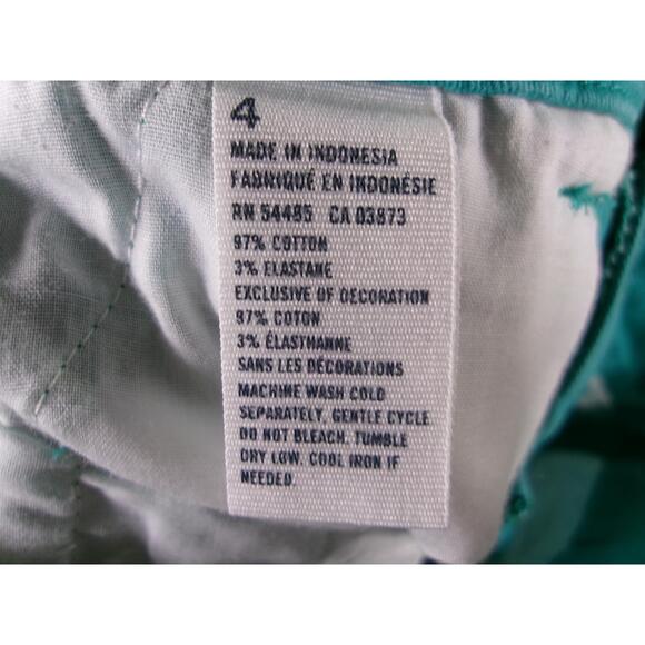 American Eagle Shorts Womens 4 Teal Shortie Casual Preppy Beachy Summer Chic - Picture 10 of 12